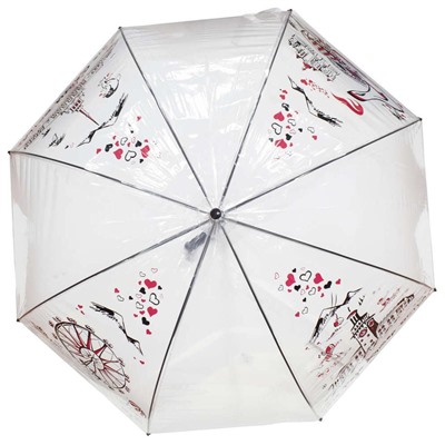 Зонт трость полуавтомат купол Сочи прозрачный