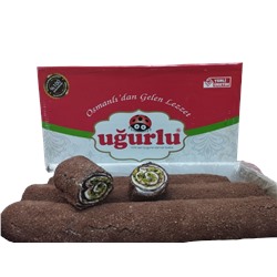 Лукум Ugurlu 5 кг Рулет особый молочно-шоколадный с фисташкой в шоколадной обсыпке