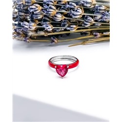 Серебряное кольцо с куб.цирконием и эмалью