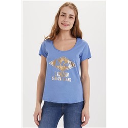 Женская футболка Darla с круглым вырезом синяя 192 LCF 242023
