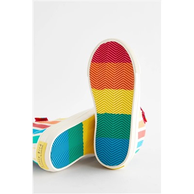 Little Bird by Jools Oliver Rainbow Stripe Canvas Trainers