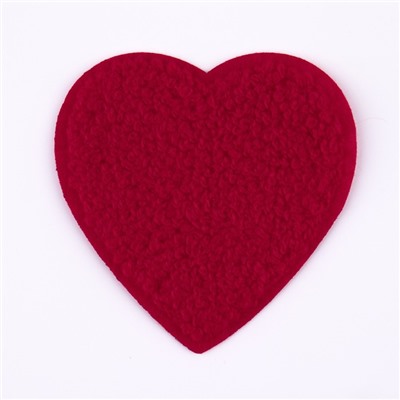 Термоаппликация «Сердце мягкое», 8 × 8 см, цвет красный