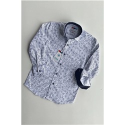 Рубашка для мальчика с квадратным рисунком и длинными рукавами нового сезона Yeni-Louis-0033