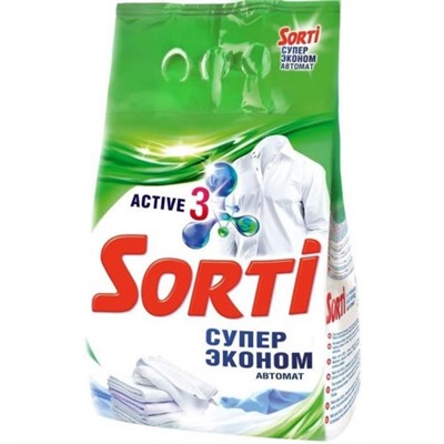 Стиральный порошок автомат Sorti (Сорти) Супер Эконом, 2,4 кг