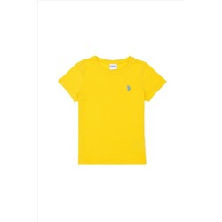 Детская желтая футболка с круглым вырезом Неожиданная скидка в корзине
