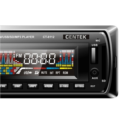 Автомагнитола Centek СТ-8112 <4х50 Вт> BLUETOOTH, SD/MMC/USB, MP3, цветной LED