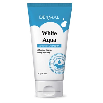 Dermal Крем-пенка для умывания "White Aqua" с гиалуроновой кислотой 150 г / 50