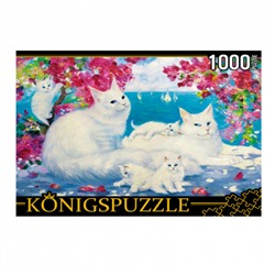 Пазлы 1000 элементов 485*685 Рыжий кот Konigspuzzle Котинова Цветы Лето Море РУКK1000-6631