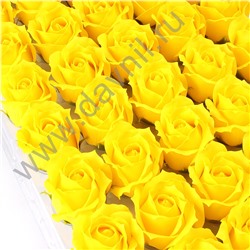 Роза из мыльной пены 5 см 50 шт желтая 5