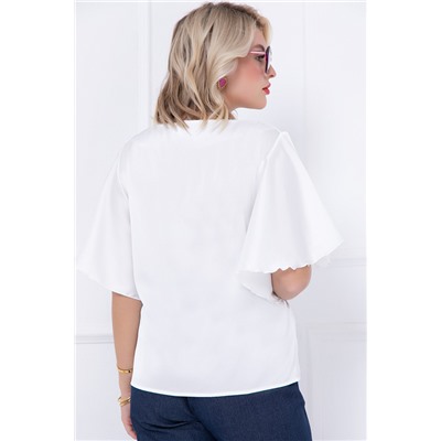 Шёлковая белая блуза