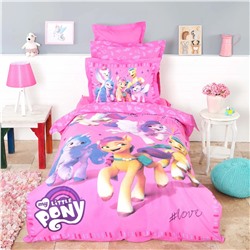 My Little Pony от Karaca Home Friendship Комплект из 100% хлопка с одним пододеяльником