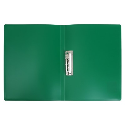 Папка с зажимом А4, 500 мкм, корешок 15 мм, Calligrata, до 100 листов, зелёная