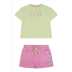 Elle Junior Girls Green T-Shirt & Shorts Set