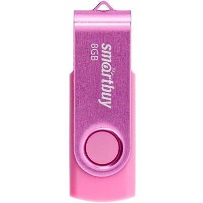 Флешка Smartbuy Twist, 8 Гб, USB 2.0, чт до 25 Мб/с, зап до 15 Мб/с, розовая