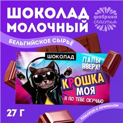 Шоколад молочный «Крошка моя», 27 г.