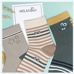 Детские хлопковые носки  (Узор 12) MilanKo D-222