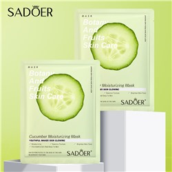 Тканевая маска c экстрактом огурца Sadoer Cucumber Mask (упаковка 10шт)