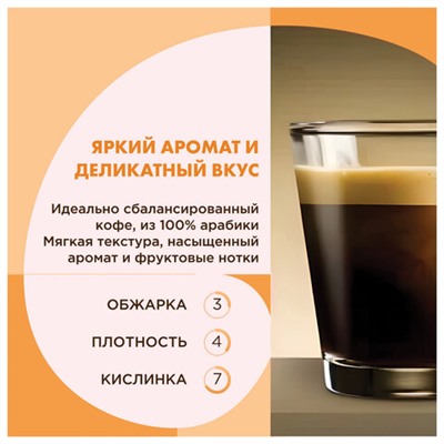 Кофе в капсулах COFFESSO "Crema Delicato" для кофемашин Nespresso, 20 порций, арабика 100%, 101229