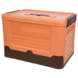 Короб пластиковый складной "Пазл", 34х24х23 см, оранжевый, темно-коричневый