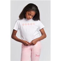 Juicy Couture Girls Tonal White T-Shirt