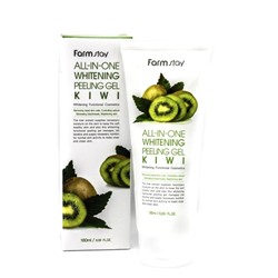 FarmStay All-In-One Whitening Peeling Gel Kiwi Отшелушивающий гель с экстрактом киви, выравнивающий  180мл