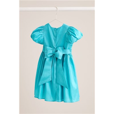 Lipsy Taffeta Puff Sleeve Occasion Dress (3mths-2yrs)