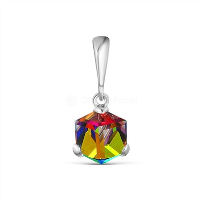 Серьги из серебра с кристаллами Swarovski родированные 925 пробы 0044с-001vm