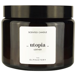 Свеча ароматическая The Olphactory, Utopia, Leather, 60 ч
