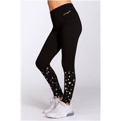 Pineapple Girls Scatter Star Print Black Leggings