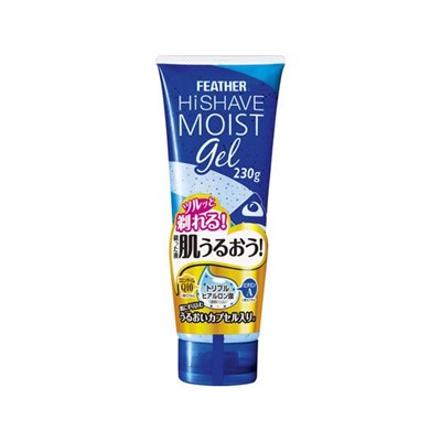 FEATHER Увлажняющий гель для бритья "HiShave Moist Gel" с гиалуроновой кислотой, Q10 и витамином А (морской аромат) 230 г / 36