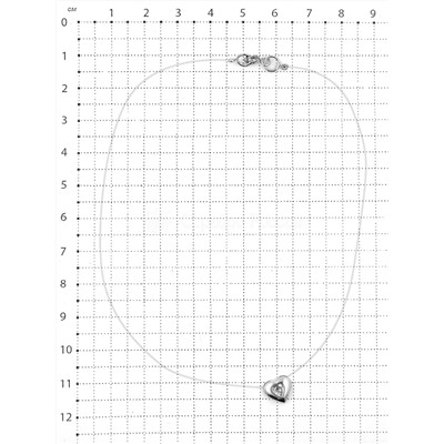 Колье из серебра с фианитом родированное (на леске) 925 пробы л-543р