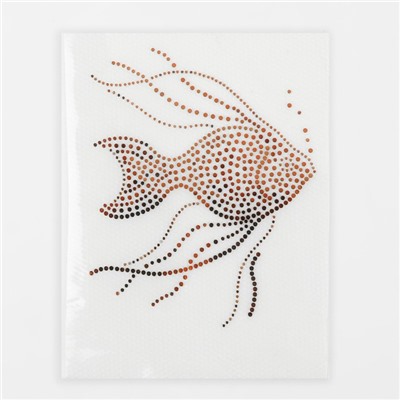 Термоаппликация «Золотая рыбка», с пайетками, 6 × 7,5 см, цвет хамелеон