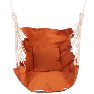 Гамак-кресло "Колористик" 100*130см сидячий, х\б с подушками, цвет кораловый