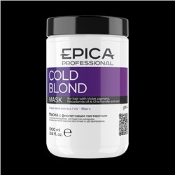 Cold Blond Маска с фиолетовым пигментом, маслом макадамии и экстрактом ромашки, 1000 мл.