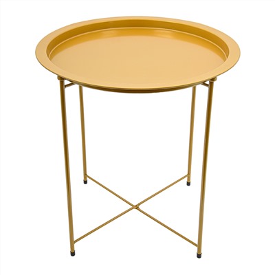 Столик складной металлический, 47х47х50,5 см, золотой