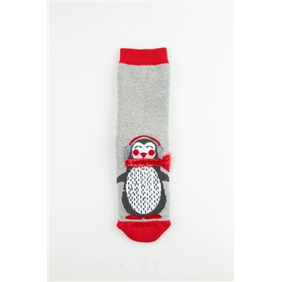Набор из 3 противоскользящих детских носков Bross с изображением животных