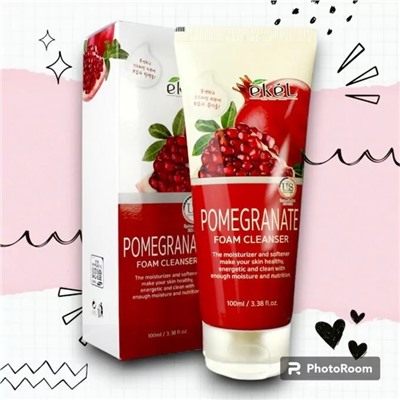 [EKEL] Нежная пенка для умывания с экстрактом Граната Pomegranate Foam Cleanser , 100 мл