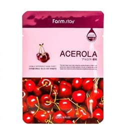 FarmStay  Visible Difference Mask Sheet Acerola/ Маска-салфетка ВИШНЯ,, 23мл