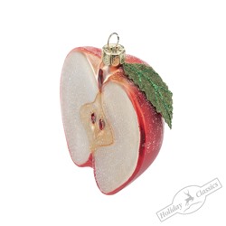 Яблоко (половинка) красное (стекло) 8х4х8,5 см