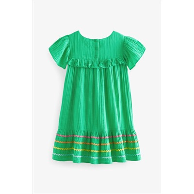 Little Bird by Jools Oliver Floral Embroidered Frill Dress