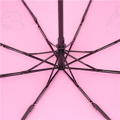 Зонт женский Flioraj Розовый 3 сложения Автомат Антиветер 210616 FJ