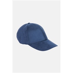 Темно-синяя спортивная шапка с кепкой из замши