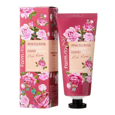 FarmStay Крем для рук "Розовая роза" PINK FLOWER BLOOMING Hand Cream PINK ROSE, 100мл