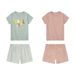 lupilu® Kleinkinder Mädchen Pyjama aus reiner Bio-Baumwolle