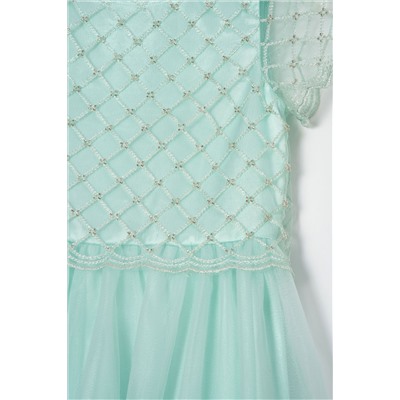 Angel & Rocket Green Anya Beaded Tulle Dress