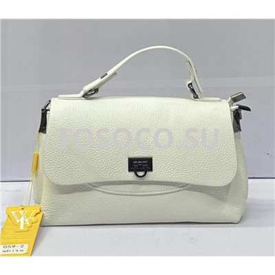 059-2 white сумка Wifeore натуральная кожа 14х25х9