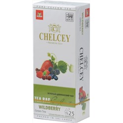 CHELCEY. Wildberry green tea 50 гр. карт.пачка, 25 пак. (Уцененная)