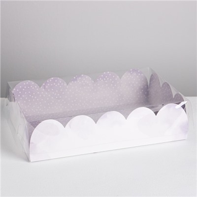 Коробка для печенья, кондитерская упаковка с PVC крышкой, Just for you, 20 х 30 х 8 см