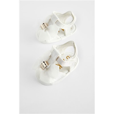 Baker by Ted Baker Baby Girls Ivory Bow Padders Sandals