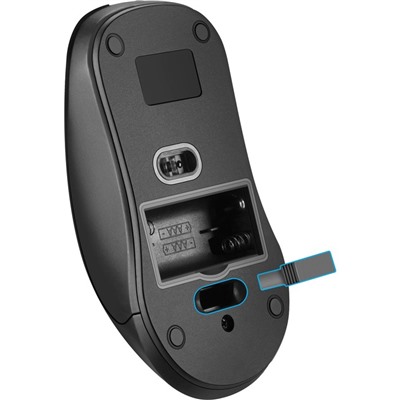 Мышь Defender Nexus MS-195, беспроводная, оптическая, 1600 dpi, 2×AAA, USB, черная